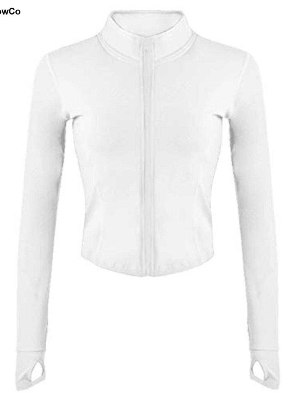 Women's Athletic Jacket Lightweight Cropped Full Zip Workout Yoga Top with